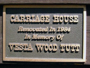 Historical marker for carriage house