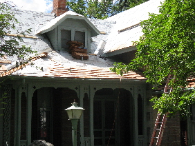 McAllister House Museum new roof in progress